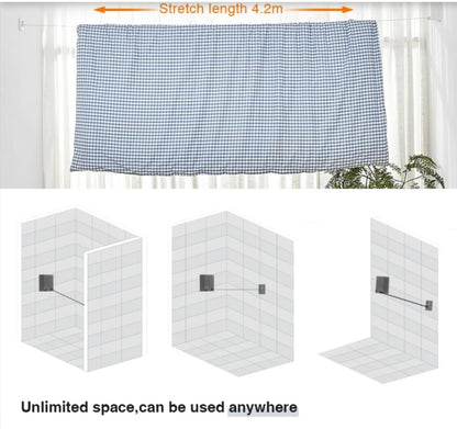 Telescopic Stainless String Invisible Clothesline