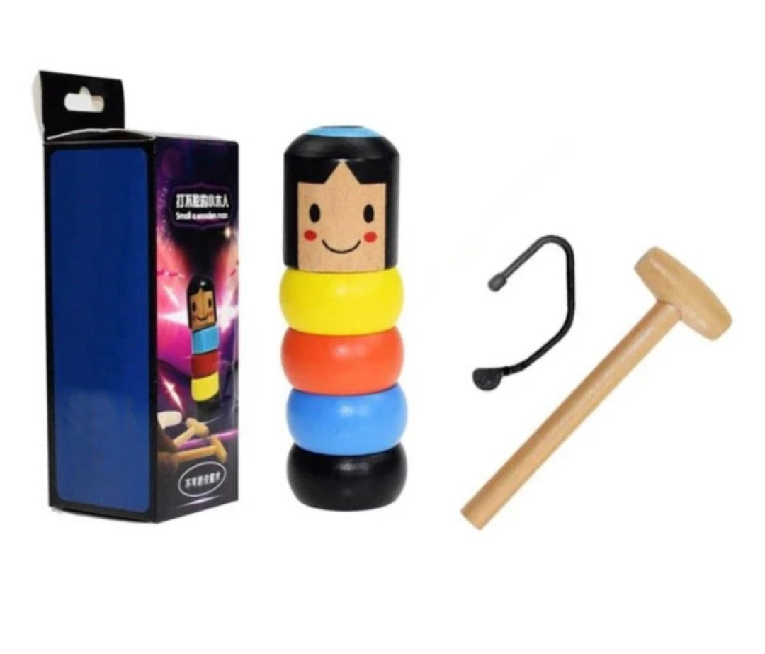 LITTLE WOODEN MAN WHO CAN'T BEAT INTERESTING MAGIC TOY（Not much stock, hurry up!