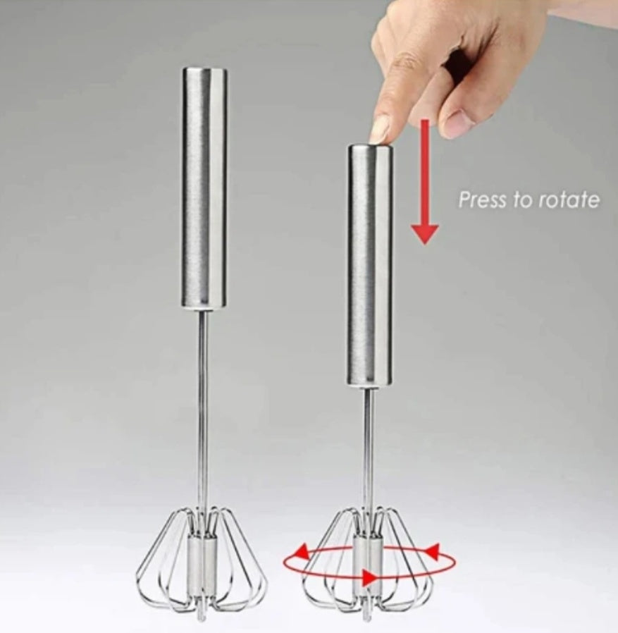 Semi-Automatic Hand Push Egg Beater Stainless