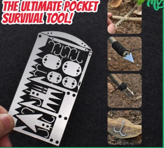 22-in-1 Outdoor Survival Card