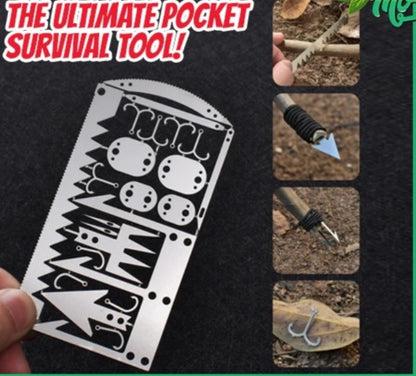 22-in-1 Outdoor Survival Card
