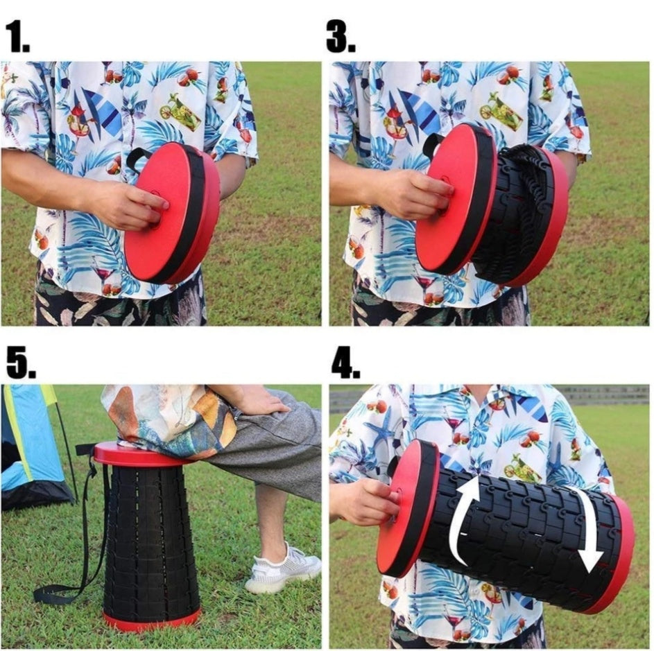 RETRACTO™ - RETRACTABLE FOLDING STOOL